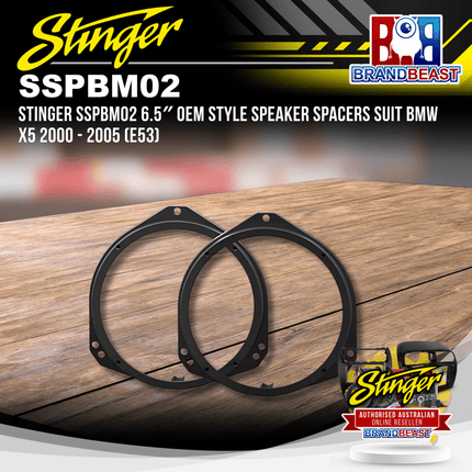 Stinger SSPBM02 6.5″ OEM Style Speaker Spacers Suit BMW X5 2000 - 2005 (E53)
