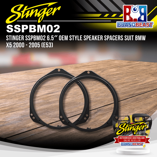 Stinger SSPBM02 6.5″ OEM Style Speaker Spacers Suit BMW X5 2000 - 2005 (E53)