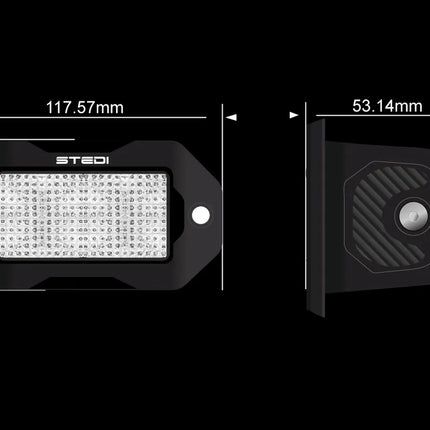STEDI ST-04-G2-002 G2 Black Flush Flood Work Light CREE XP-L2