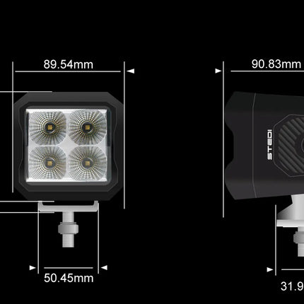 STEDI ST-04-G4-002 G4 Black Hybrid Spot Flood Work Light