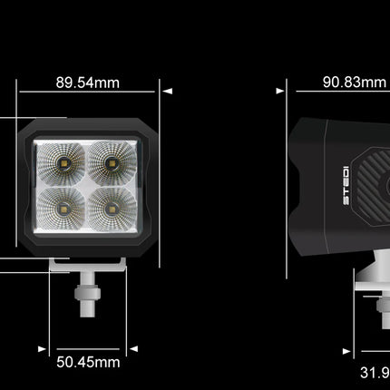 STEDI ST-04-G4-003 G4 Black Flood Work Light 60° CREE XP-L2