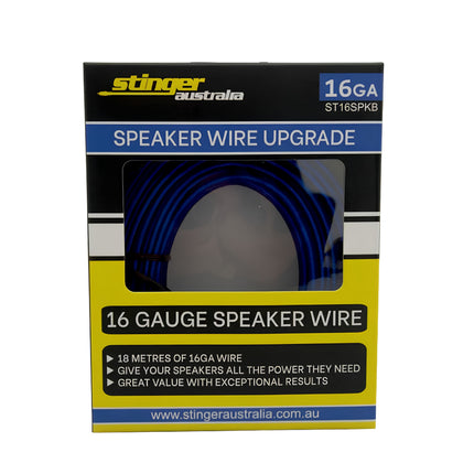 Stinger ST16SPKB 18 Meter Roll 16GA Blue Speaker Cable