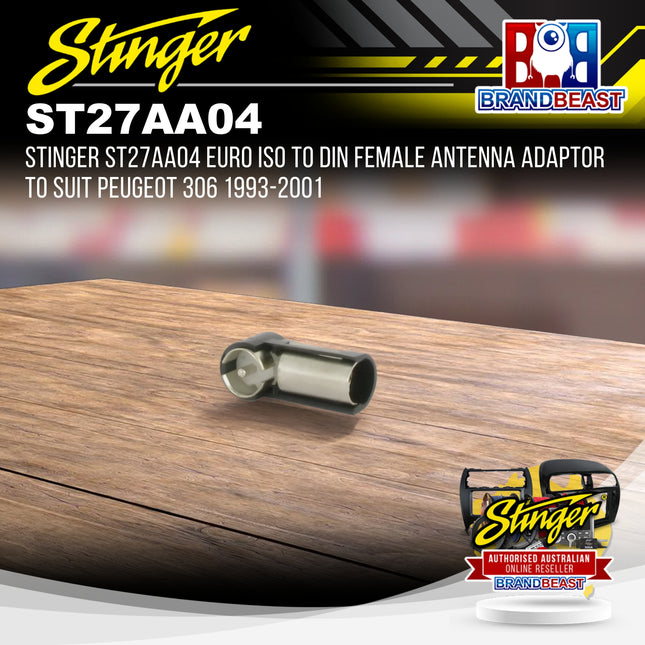 Stinger ST27AA04 Euro ISO To DIN Female Antenna Adaptor For Peugeot 306 93 - 01
