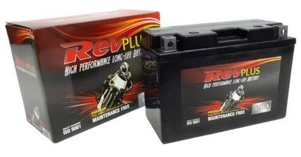 RevPLUS ST9B-4 Premium Fully Sealed Factory Activated VRLA Motorcycle Battery (12V, 8.0Ah)