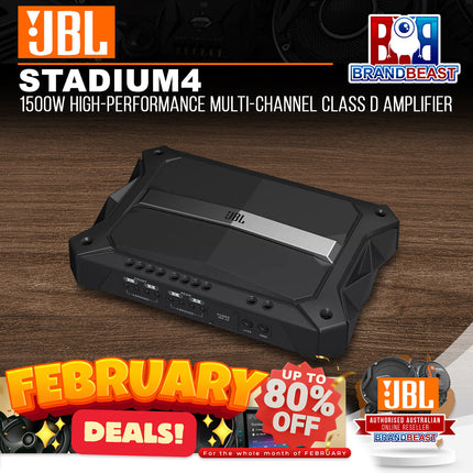 JBL Stadium 4 1500W High-Performance Multi-Channel Class D Amplifier