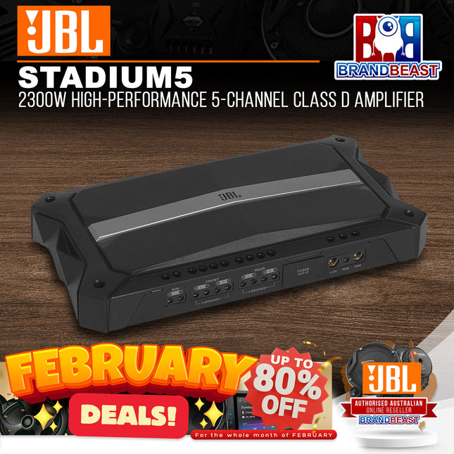 JBL Stadium 5 2300W High-Performance 5-Channel Class D Amplifier