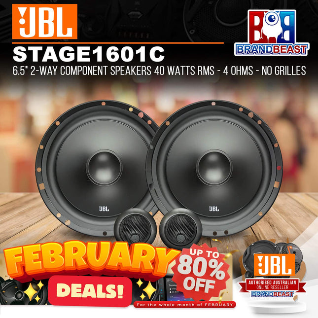 JBL Stage1 601C 6.5" 2-Way Component Speakers 40 Watts RMS - 4 Ohms - No Grilles