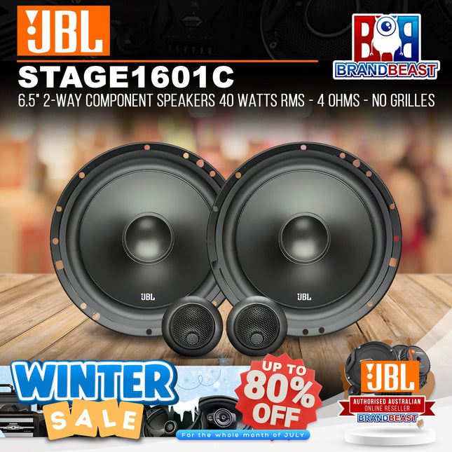 JBL Stage1 601C 6.5" 2-Way Component Speakers 40 Watts RMS - 4 Ohms - No Grilles
