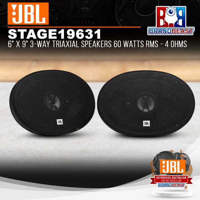JBL STAGE1 9631 6" x 9" 3-Way Triaxial Speakers 60 Watts RMS - 4 Ohms