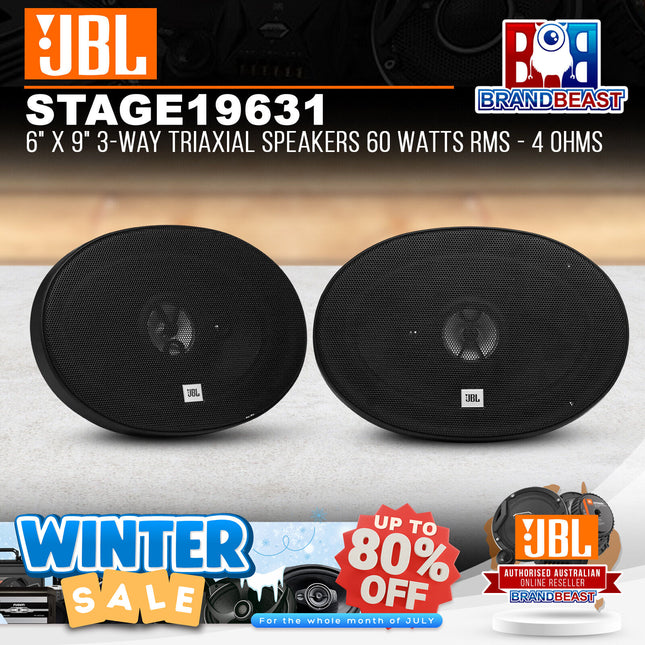 JBL STAGE1 9631 6" x 9" 3-Way Triaxial Speakers 60 Watts RMS - 4 Ohms