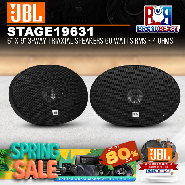 JBL STAGE1 9631 6" x 9" 3-Way Triaxial Speakers 60 Watts RMS - 4 Ohms