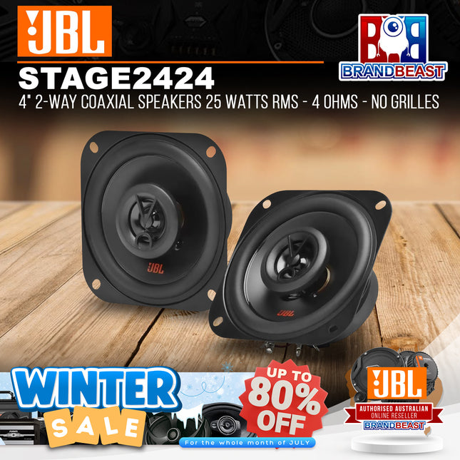 JBL STAGE2 424 4" 150W 2-Way Coaxial Speaker System - Pair