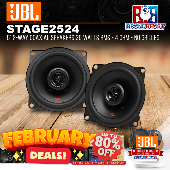 JBL Stage2 524 5" 2-Way Coaxial Speakers 35 Watts RMS - 4 Ohm - No Grilles