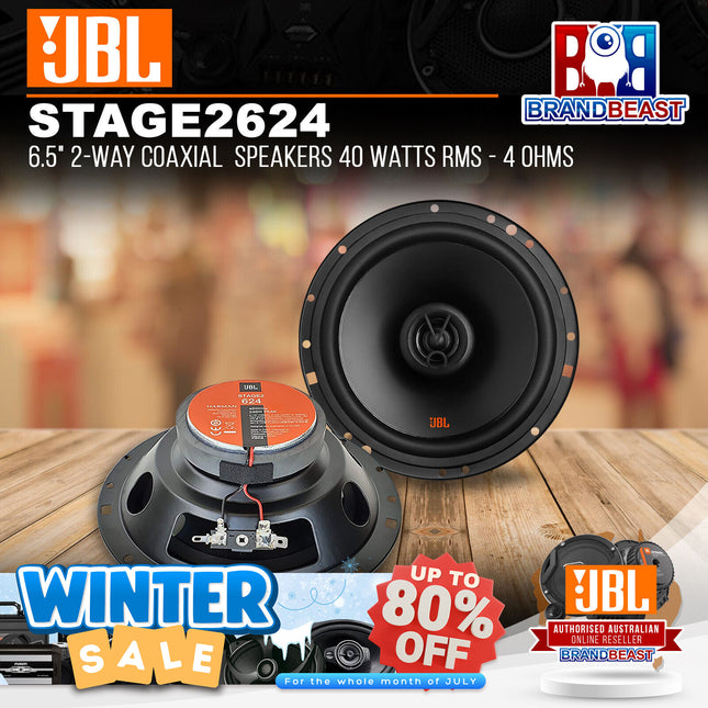 JBL Stage2 624 6.5" 2-Way Coaxial Speakers 40 Watts RMS - 4 Ohms