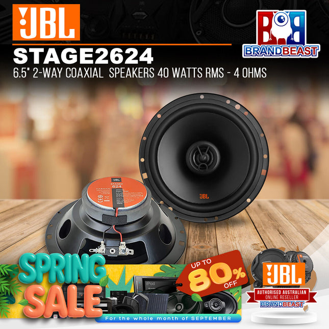 JBL Stage2 624 6.5" 2-Way Coaxial Speakers 40 Watts RMS - 4 Ohms