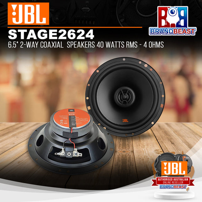 JBL Stage2 624 6.5" 2-Way Coaxial Speakers 40 Watts RMS - 4 Ohms