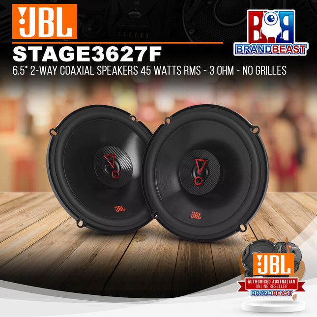 JBL Stage3 627F 6.5" 2-Way Coaxial Speakers 45 Watts RMS - 3 Ohm - No Grilles