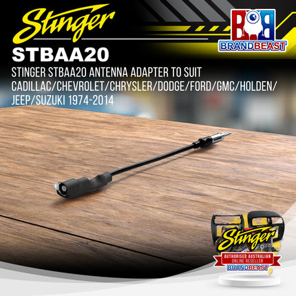 Stinger STBAA20 Antenna Adapter For Cadillac/Chevrolet/Chrysler/Dodge 1974-2014