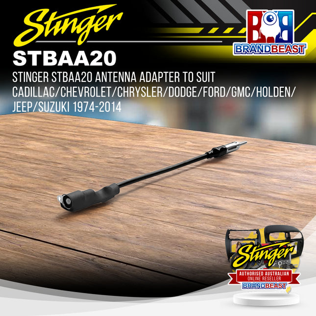 Stinger STBAA20 Antenna Adapter For Cadillac/Chevrolet/Chrysler/Dodge 1974-2014