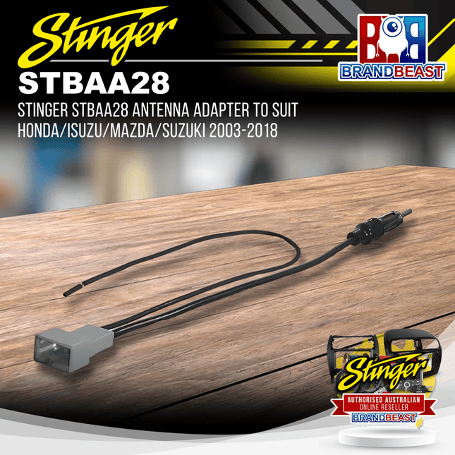 Stinger STBAA28 Antenna Adapter For Honda/Isuzu/Mazda/Suzuki 2003-2018