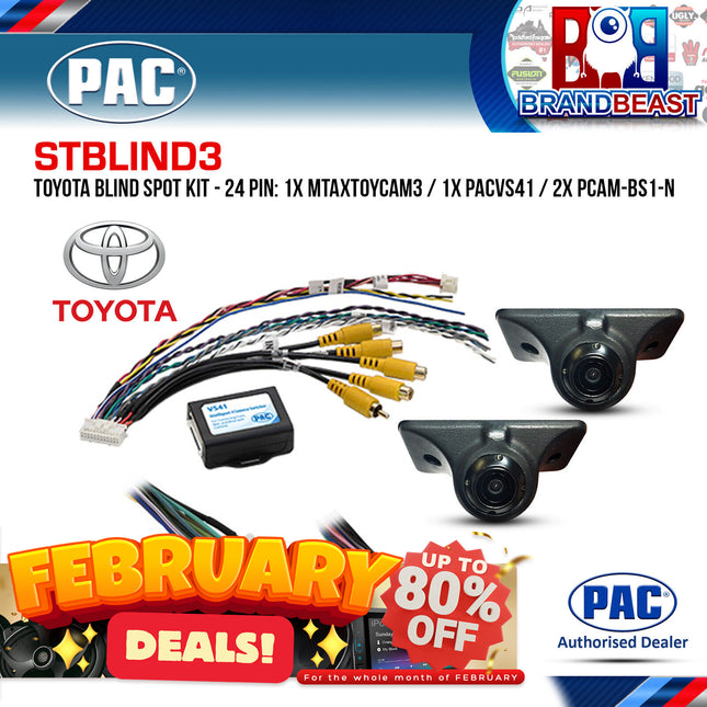 PAC STBLIND3 Blind Spot Camera Kit Suitable For Toyota Vehicles