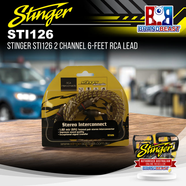 Stinger STI126 2 Channel 6-Feet RCA Lead