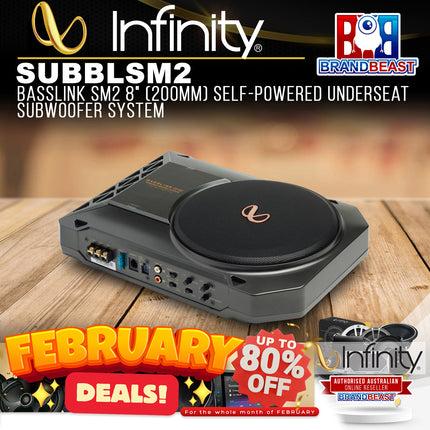 Infinity SUBBLSM2 BASSLINK SM2 8" (200mm) Self-Powered Underseat Subwoofer System