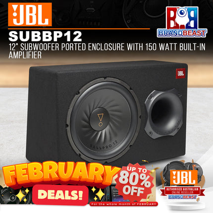 JBL SUBBP12 BassPro 12 12" Subwoofer Ported Enclosure with 150 Watt Built-In Amplifier