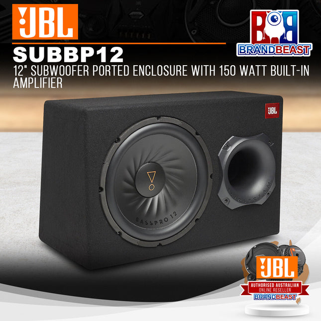 JBL SUBBP12 BassPro 12 12" Subwoofer Ported Enclosure with 150 Watt Built-In Amplifier
