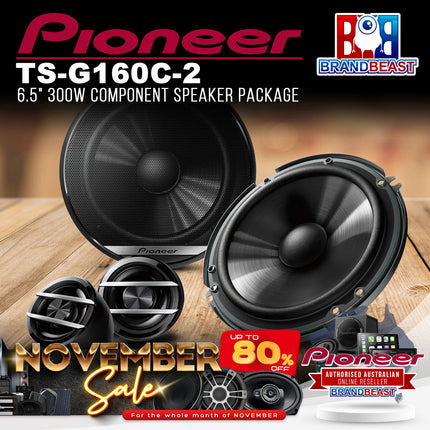 Pioneer TS-G160C-2 6.5" 300W Component Speaker Package