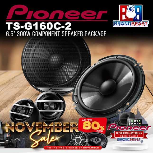 Pioneer TS-G160C-2 6.5" 300W Component Speaker Package