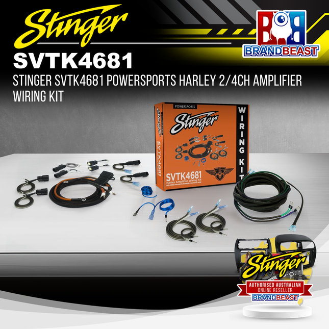 Stinger SVTK4681 PowerSports Harley 2/4CH Amplifier Wiring Kit