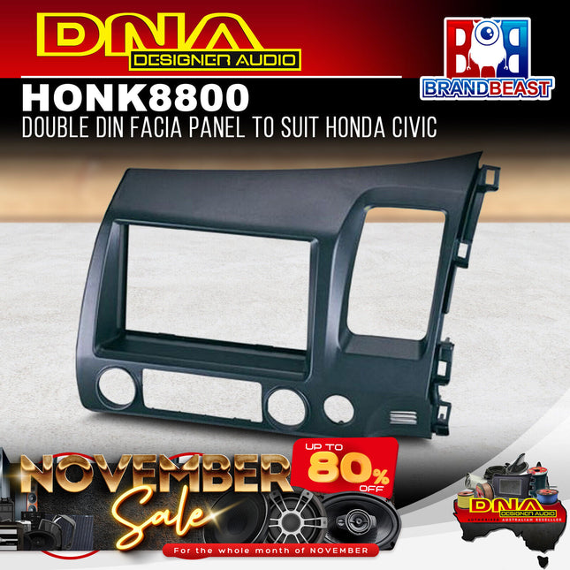DNA HON-K8800 Double DIN Fascia Panel to Suit Honda Civic