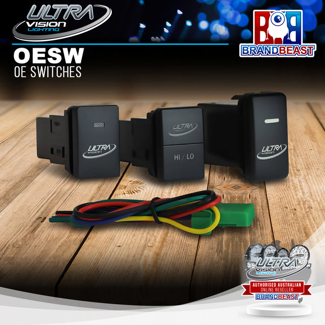 Ultra Vision Lighting SW900/3 OE Switch To Suit Hilux/LC200/Prado/Suzuki/Fortuner/HiAce/LC79