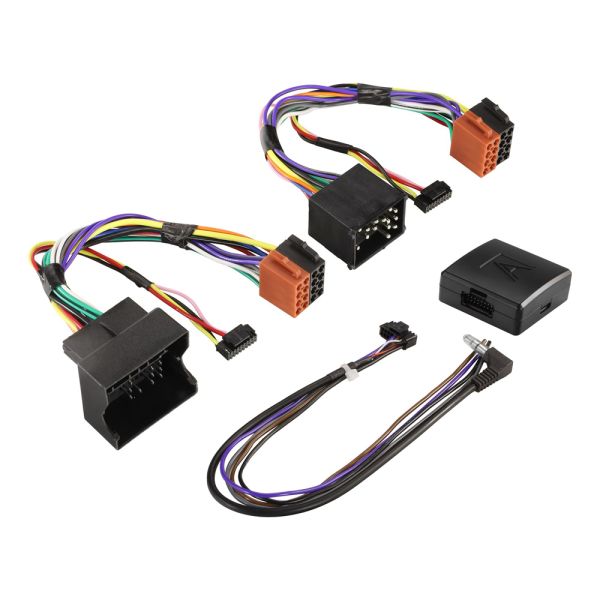 Aerpro SWBM00C Steering Wheel Control Interface for BMW – Compatible with Various Models, Includes 17-Pin & Quadlock Harnesses
