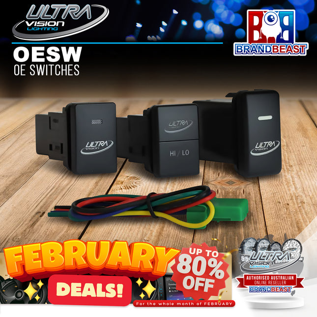 Ultra Vision Lighting SWN100/3 OE Switch To Suit Nissan Navara/Patrol GU4-8/Y61/Y62