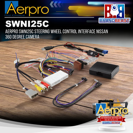 Aerpro SWNI25C Steering Wheel Control Interface Nissan 360 Degree Camera