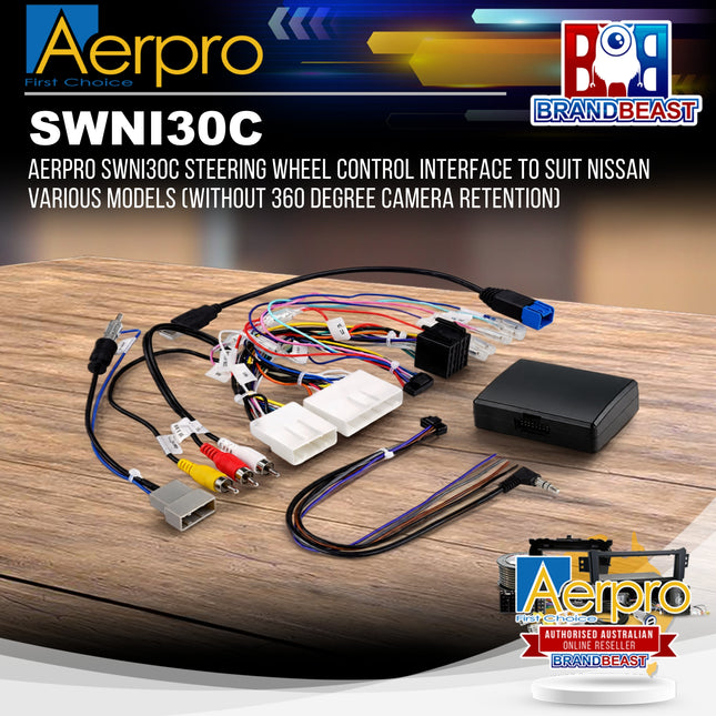 Aerpro SWNI30C Steering Wheel Control Interface to Suit Nissan Various Models (Without 360 Degree Camera Retention)