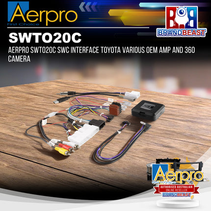 Aerpro SWTO20C SWC Interface Toyota Various OEM Amp and 360 Camera