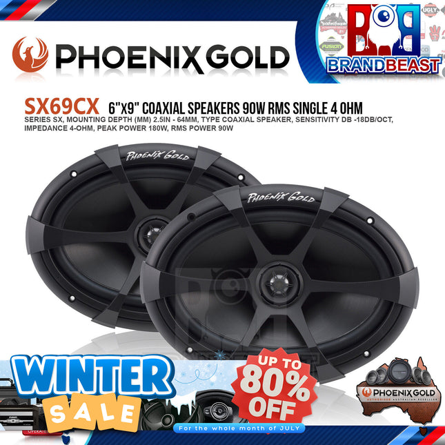 Phoenix Gold SX69CX SX Series 6 x 9" 180W Coaxial Speaker - Pair