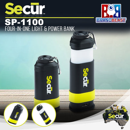 Secur SP-1100 Four-In-One Light & Power Bank