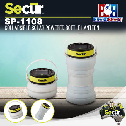 Secur SP-1108 Collapsible Solar Powered Bottle Lantern