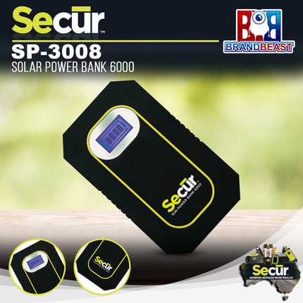 Secur SP-3008 Solar Power Bank 6000