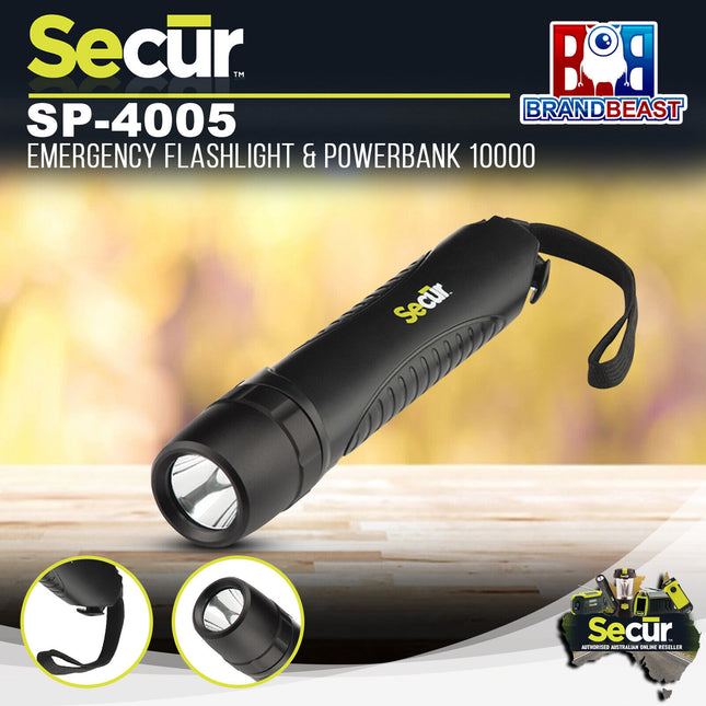 Secur SP-4005 Emergency Flashlight & Powerbank 10000