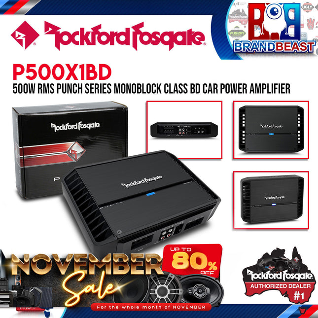 Rockford Fosgate P500X1bd Punch 500 Watt Class-bd Mono Amplifier