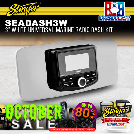 Stinger SEADASH3W 3" Black Universal Marine Radio Dash Kit