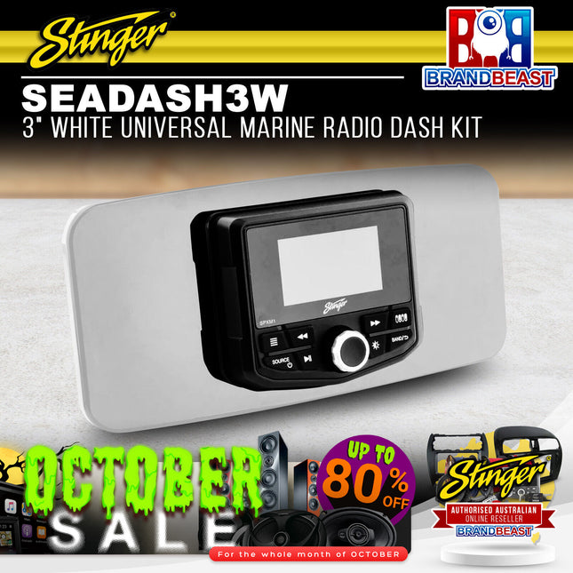 Stinger SEADASH3W 3" Black Universal Marine Radio Dash Kit