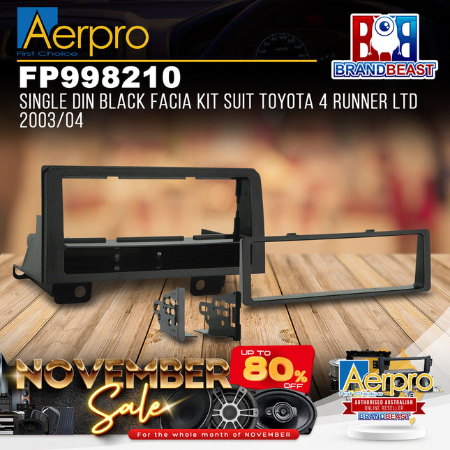 Aerpro FP998210 Single DIN Black Facia Kit Toyota 4Runner Limited 2003 - 2004