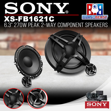 Sony XS-FB1621C 6.3&quot; 270W 2-Way Component Speaker System