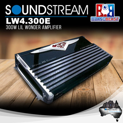 Soundstream LW4.300E Lil' Wonder 300W Bridgeable 4-Channel Amplifier